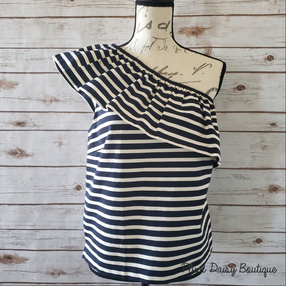 J Crew One Shoulder Top